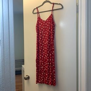 Pretty little thing red slit dress